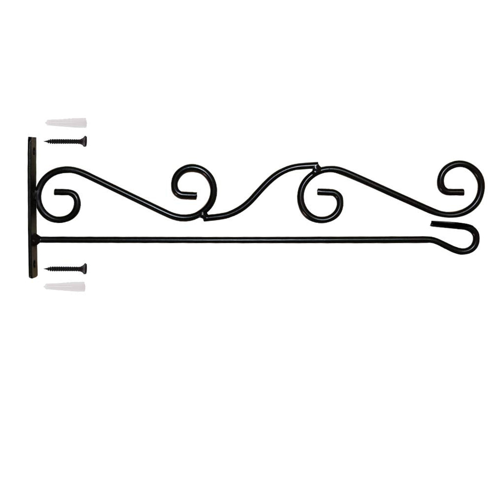 HOOSUN wall garden flag holder mounted on a brick wall for seasonal decor.