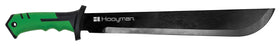 Hooyman bush machete blade close-up showing refined edge for dependable cuts.