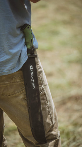Hooyman bush machete dimensions highlight 20.25 inch length for versatile reach.