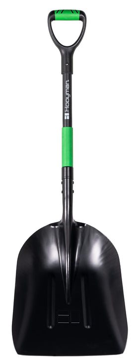 Hooyman scoop shovel aluminum head enables lightweight material movement outdoors