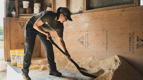 Hooyman scoop shovel D Handle design provides added leverage during scooping