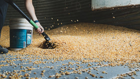 Hooyman scoop shovel ideal for moving gravel, mulch, grain, and dirt