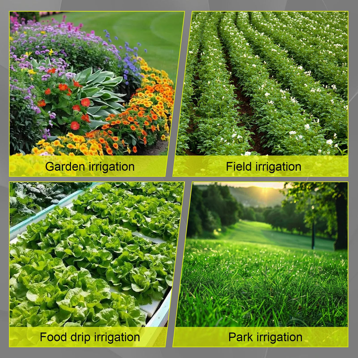 Ideal for lawns, beds, and vegetable plots with adaptable watering.