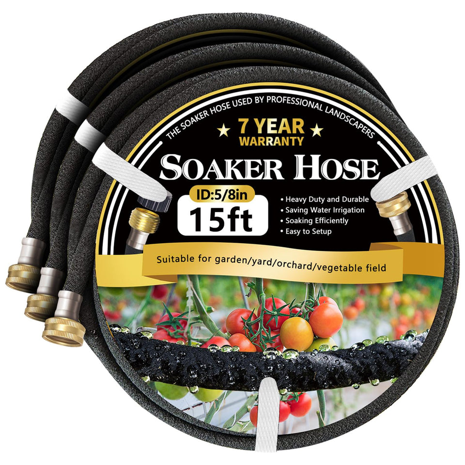 Hopegiver soaker hose with brass connector for leak-free irrigation and durable use