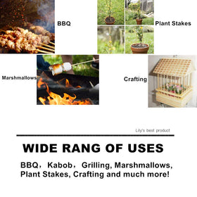 HOPELF 100pcs bamboo skewers pack for versatile kitchen use