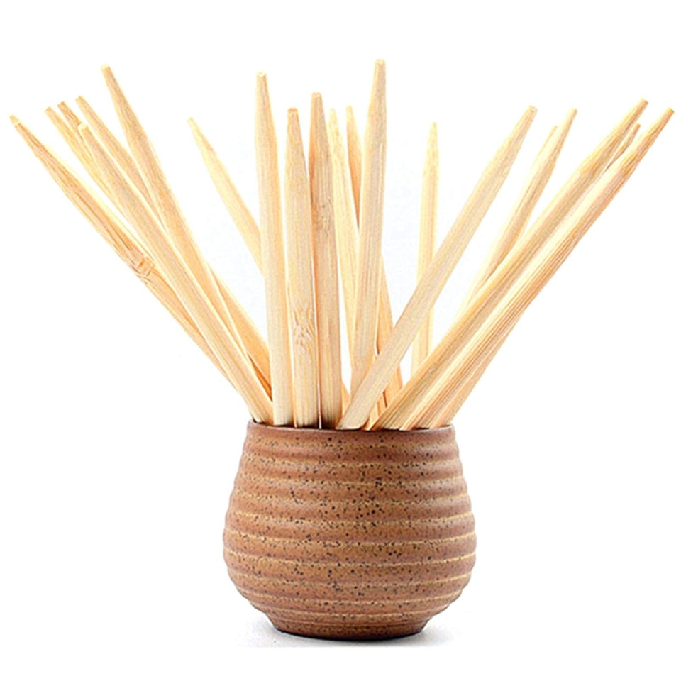 Hopelf 7-inch natural bamboo skewers for grilling with sturdy handling.