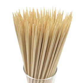 HOPELF 8-inch bamboo skewers for BBQ with strong 4mm thickness