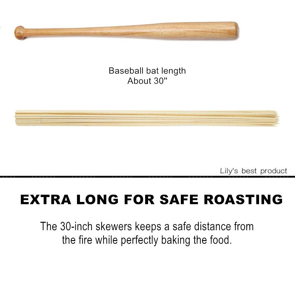 Hopelf 36-inch skewers are ideal for camping and backyard BBQs for roasting.