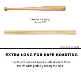 Hopelf 36-inch skewers are ideal for camping and backyard BBQs for roasting.
