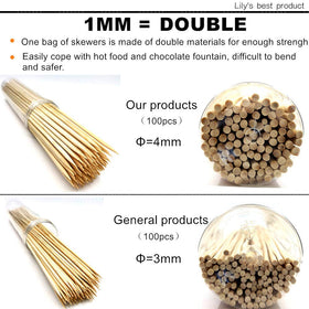 HOPELF bamboo skewers for fruit skewers provide reliable support and easy removal.