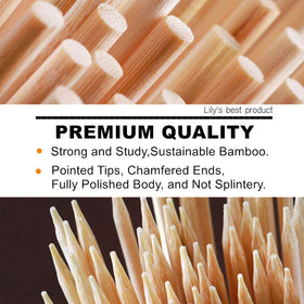 Hopelf 4mm-thick bamboo skewers, eco-friendly and durable for roasting.
