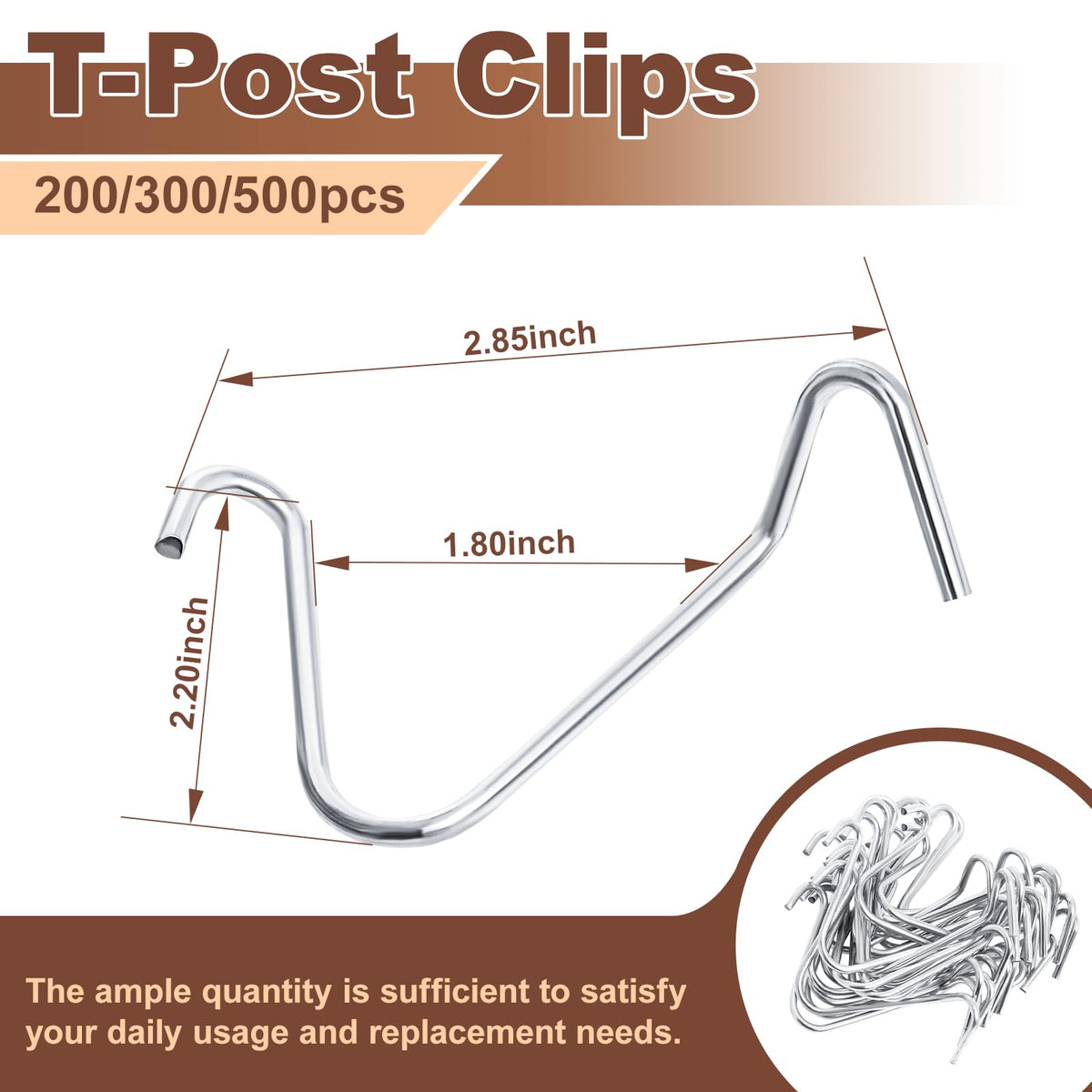Hoqqf fence clip on post installed, demonstrating quick attachment and secure hold