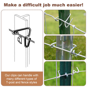 Hoqqf professional-grade fence clips in action for secure fencing