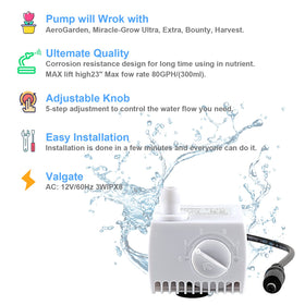 HORTHERO 200623 packaging includes two pumps and twenty filters.