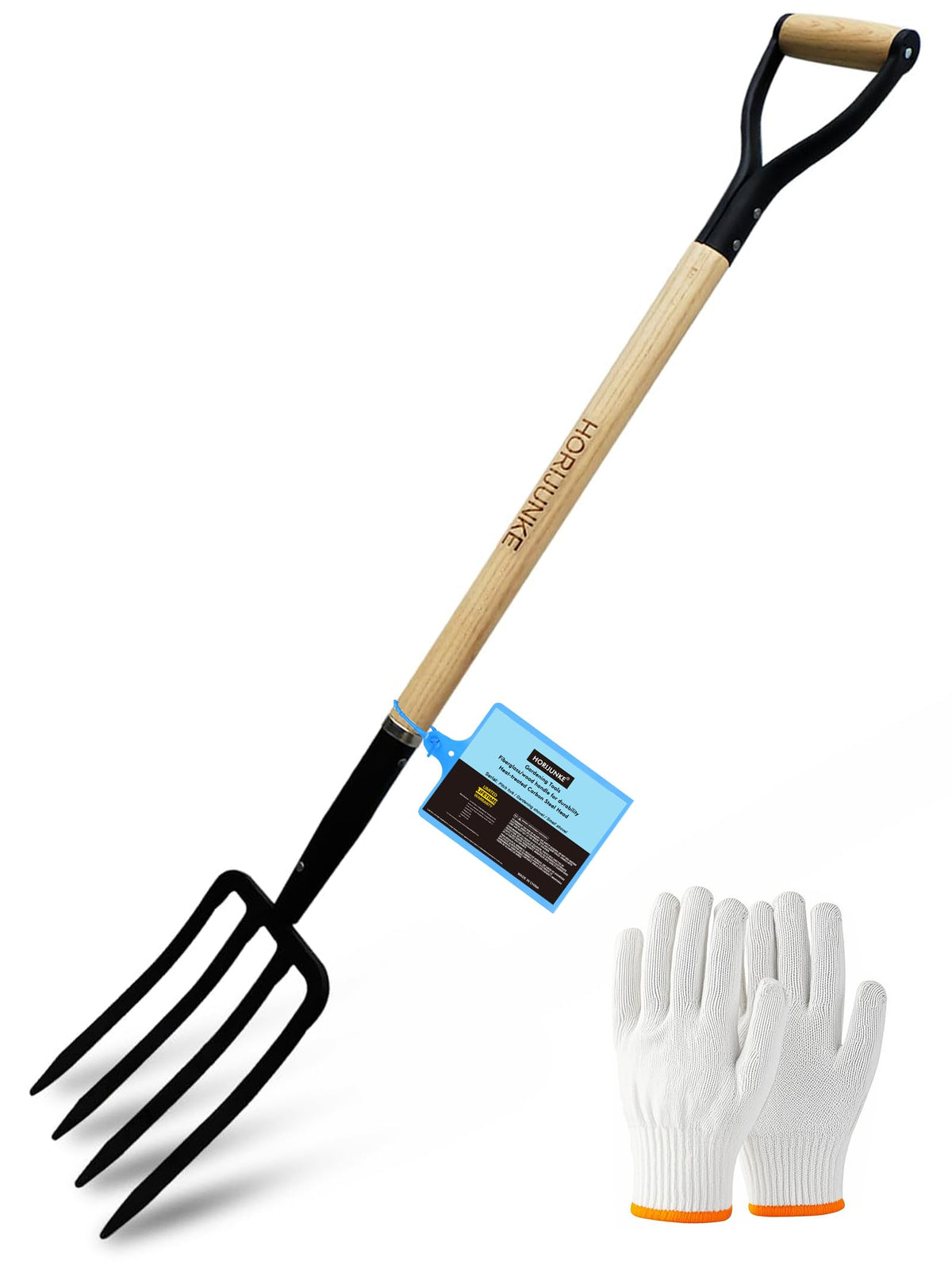 HORIJUNKE garden fork head forging shows durability for tough soil tasks.