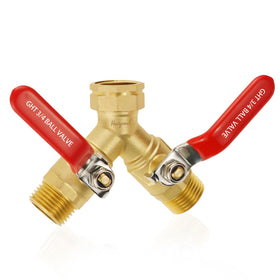 Horiznext GHT 3-4 full-flow splitter installed on faucet for simple setup