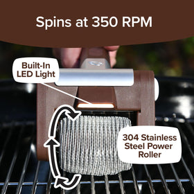 Horsepower Giddy Up LED light helps see grime in low-light grilling.