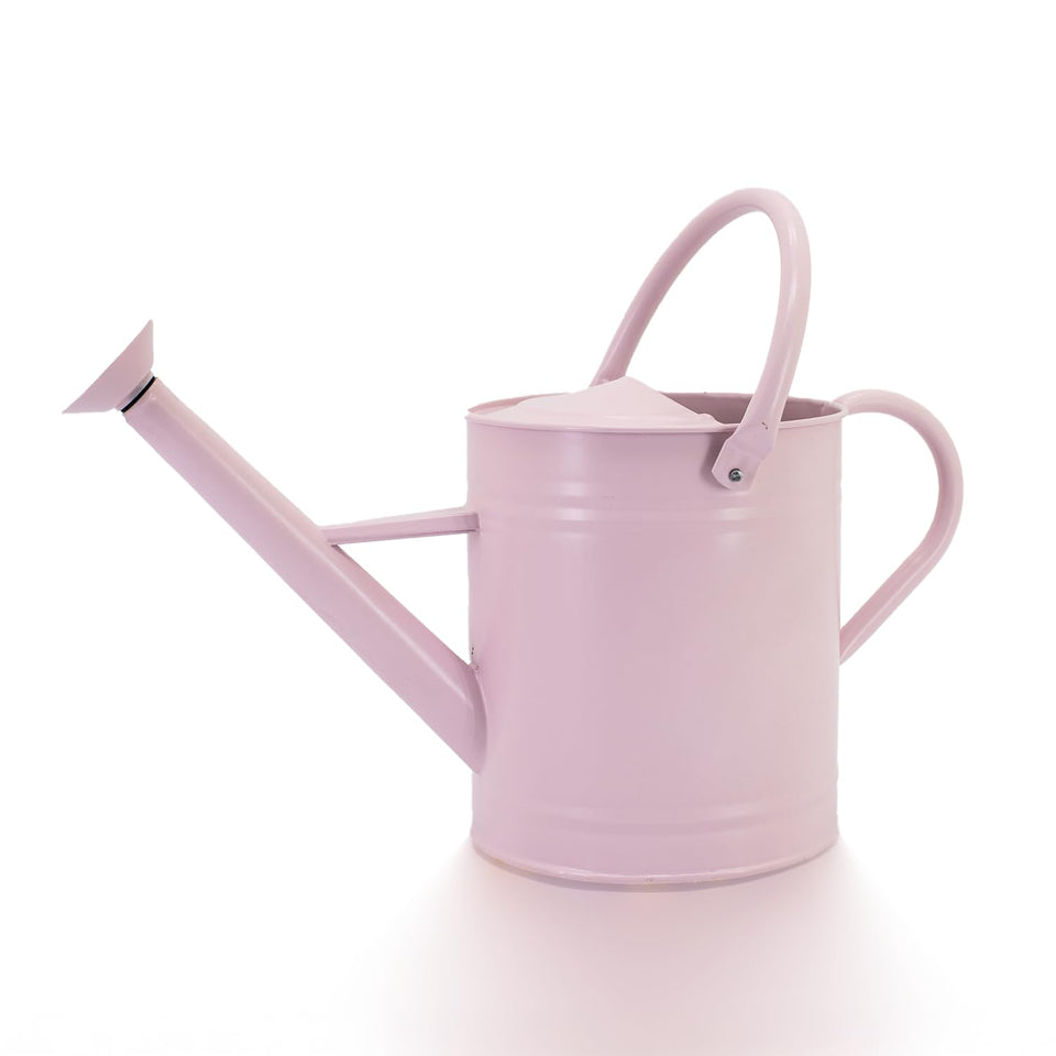 HORTICAN 1-gallon matte pink watering can for indoor and outdoor plant care