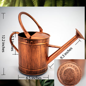 HORTICAN metal watering can for indoor and outdoor use with durable construction.