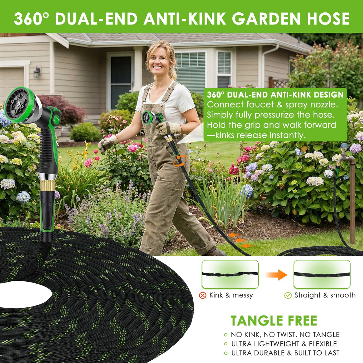HORTICORA 96-strand braided outer layer adds durability for daily use.