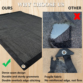 Arbor shade with Hortifan cloth extends comfortable outdoor time