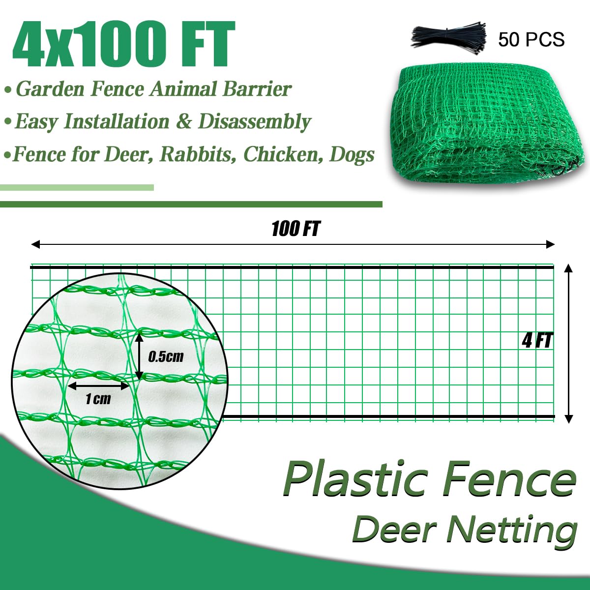 HORTIFAN garden fence UV-tear-resistance for harsh outdoors