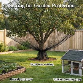 HORTIFAN poultry coop netting forms a durable barrier around chicken coops