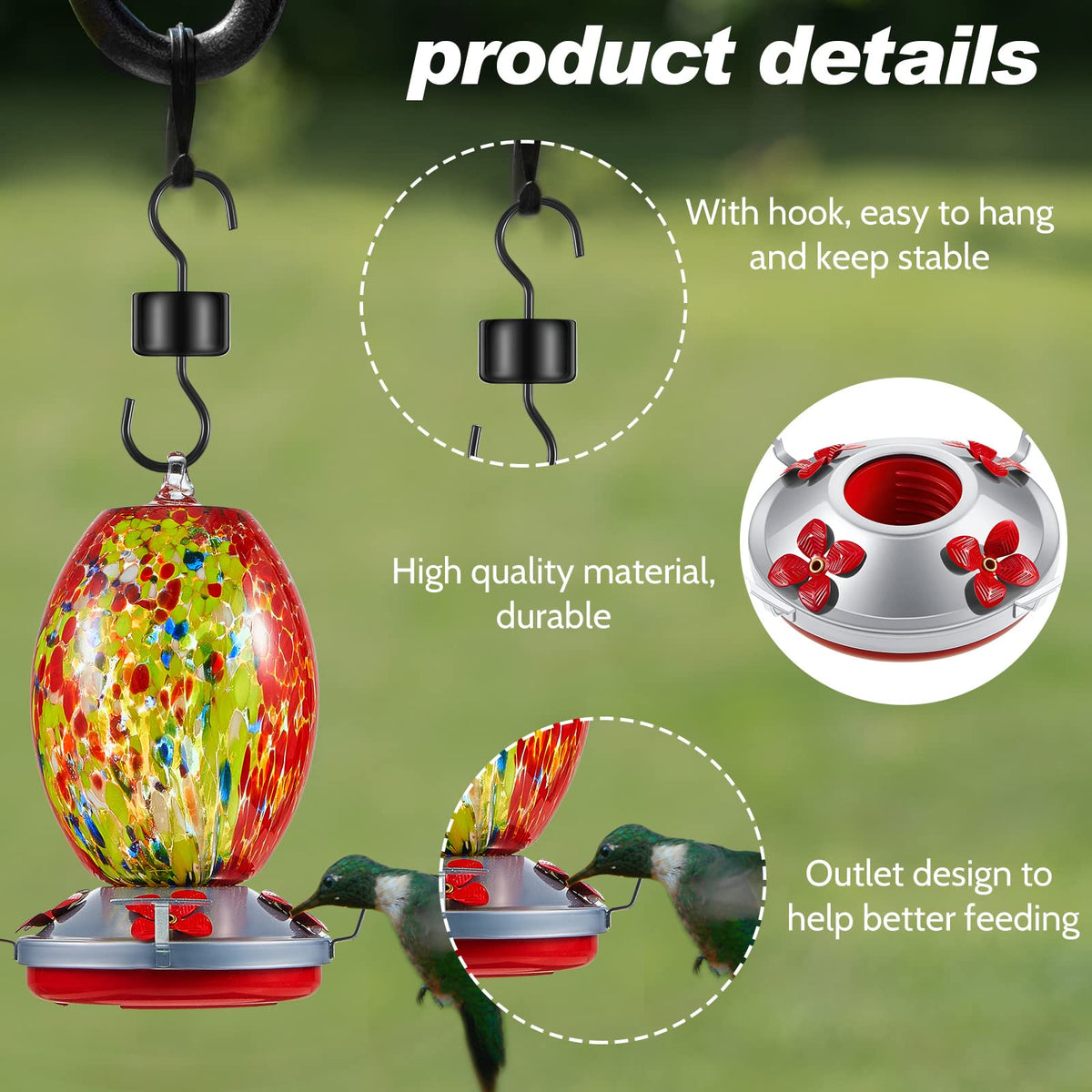 Hortsun brushes with metal handles simplify outdoor feeder cleaning.