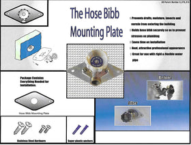 Hose Bibb Mounting Plate installation process demonstrating secure mounting.