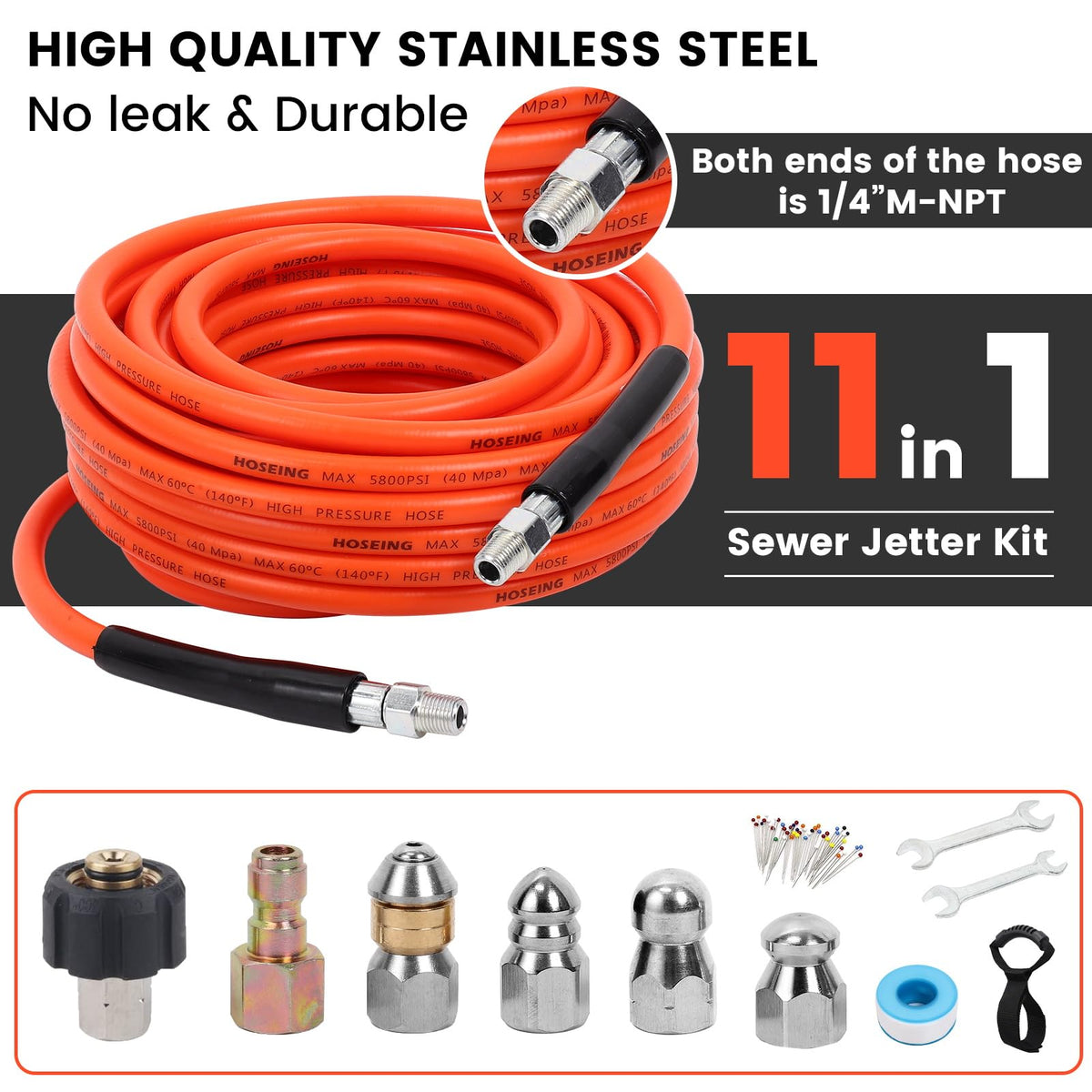 HOSEING M22 to 1/4in NPT coupler enables quick-connect compatibility