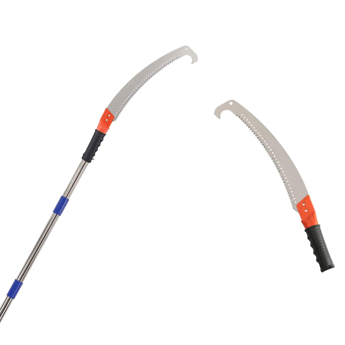 HOSKO pole saw with 14ft reach for pruning high branches.