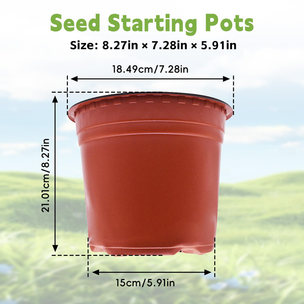 HOSTIC 100-pack nursery pots designed for small to medium gardening projects.
