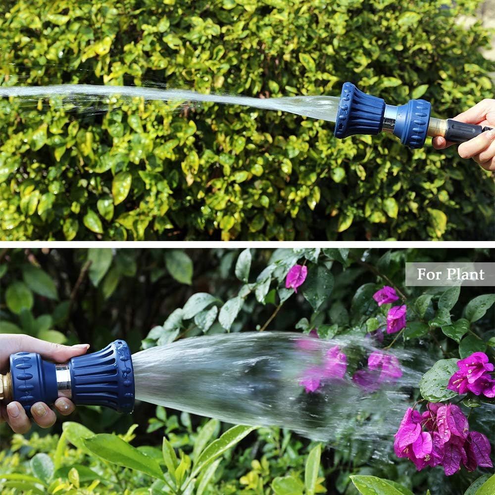HOSUN brass garden nozzle with ergonomic handle for easy control.
