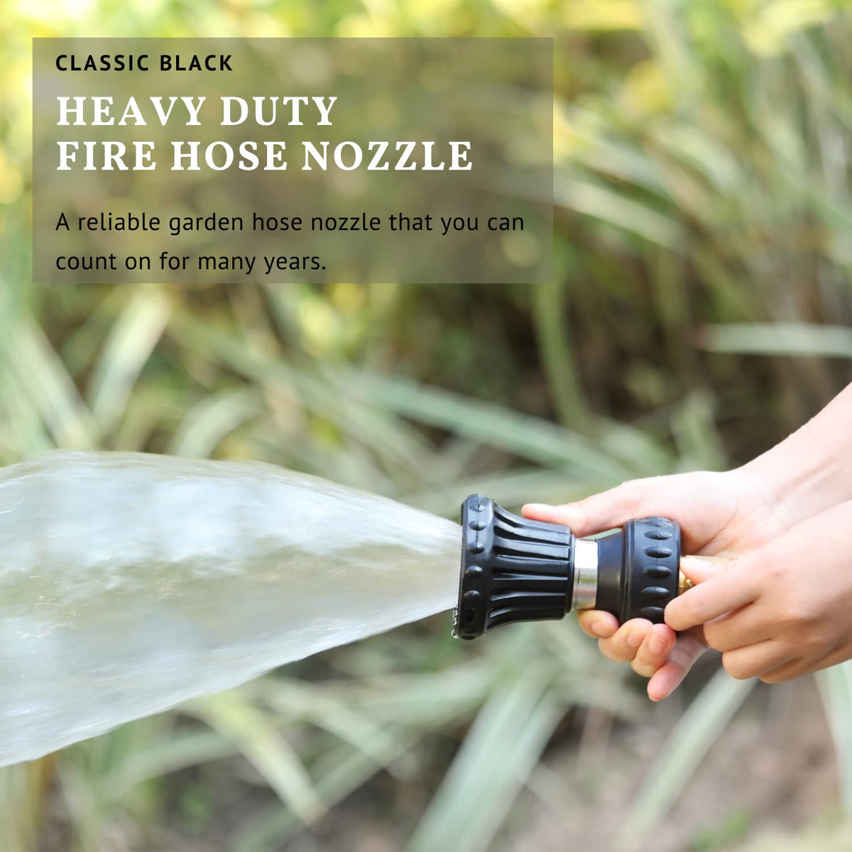 HOSUN nozzle features heavy-duty design built to withstand daily garden tasks.