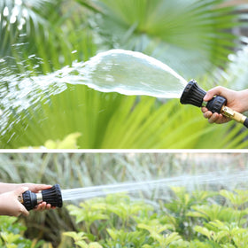 HOSUN nozzle in action for watering, deck cleaning, or car wash.