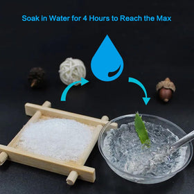 HOT SEAL crystals extend watering cycles, reducing maintenance between plant care sessions.
