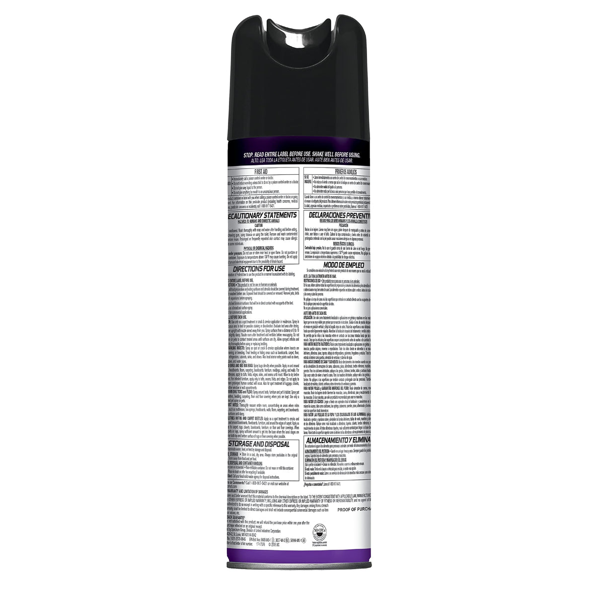 Hot Shot Bed Bug Killer aerosol on mattress for targeted treatment.
