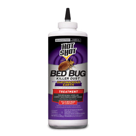 Hot Shot Bed Bug Killer Dust bottle pour for quick, mess-free application.