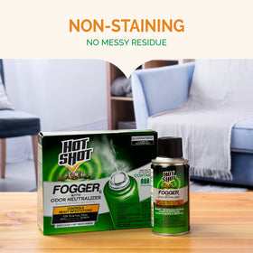 HOT SHOT fogger covers up to 2,000 cu ft per can