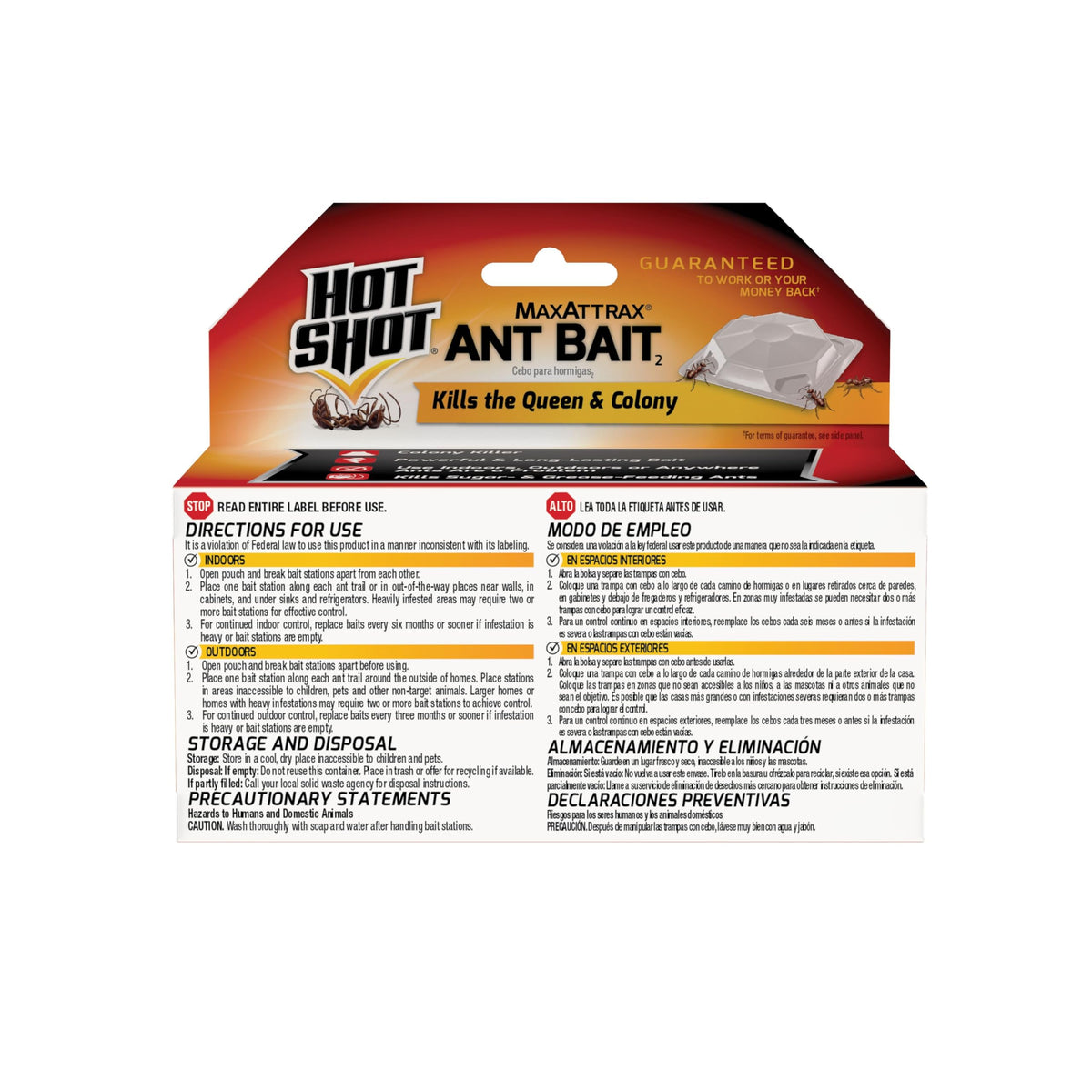 Remove empties and replace baits every six months for ongoing control