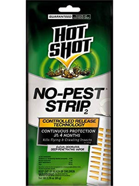 Hot Shot No-Pest Strip pack-5 protects up to 4 months in enclosed spaces.