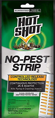 Hot Shot No-Pest Strip setup-placed shows simple placement in an enclosed room.