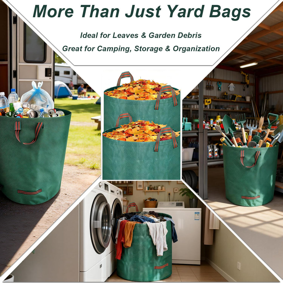 Hot Shot Tools reusable leaf bags designed for easy dumping