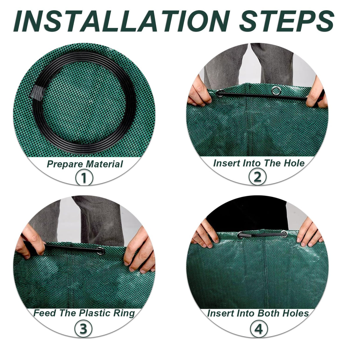 Hot Shot Tools four-pack yard waste bags ready for cleanup tasks