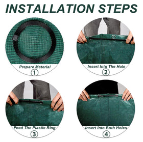 Hot Shot Tools four-pack yard waste bags ready for cleanup tasks