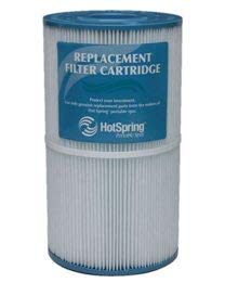 Hot Spring Watkins 71825 cartridge close-up showing pleated media for filtration