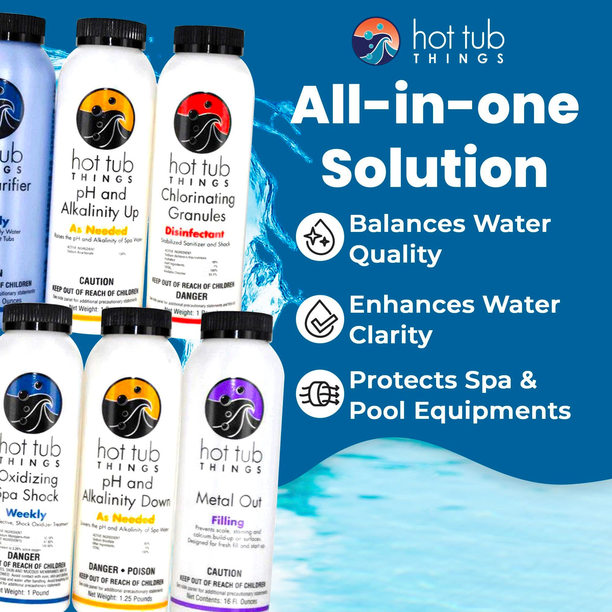 Hot Tub Things pH down 1.25lb for precise alkalinity control
