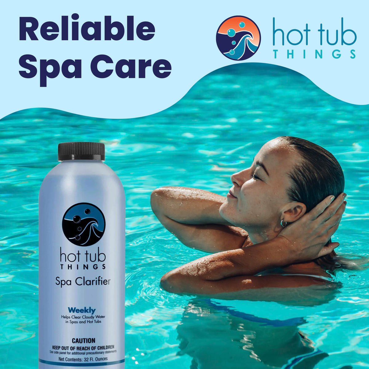 Hot Tub Things Spa Water Clarifier easy to use formula for maintenance