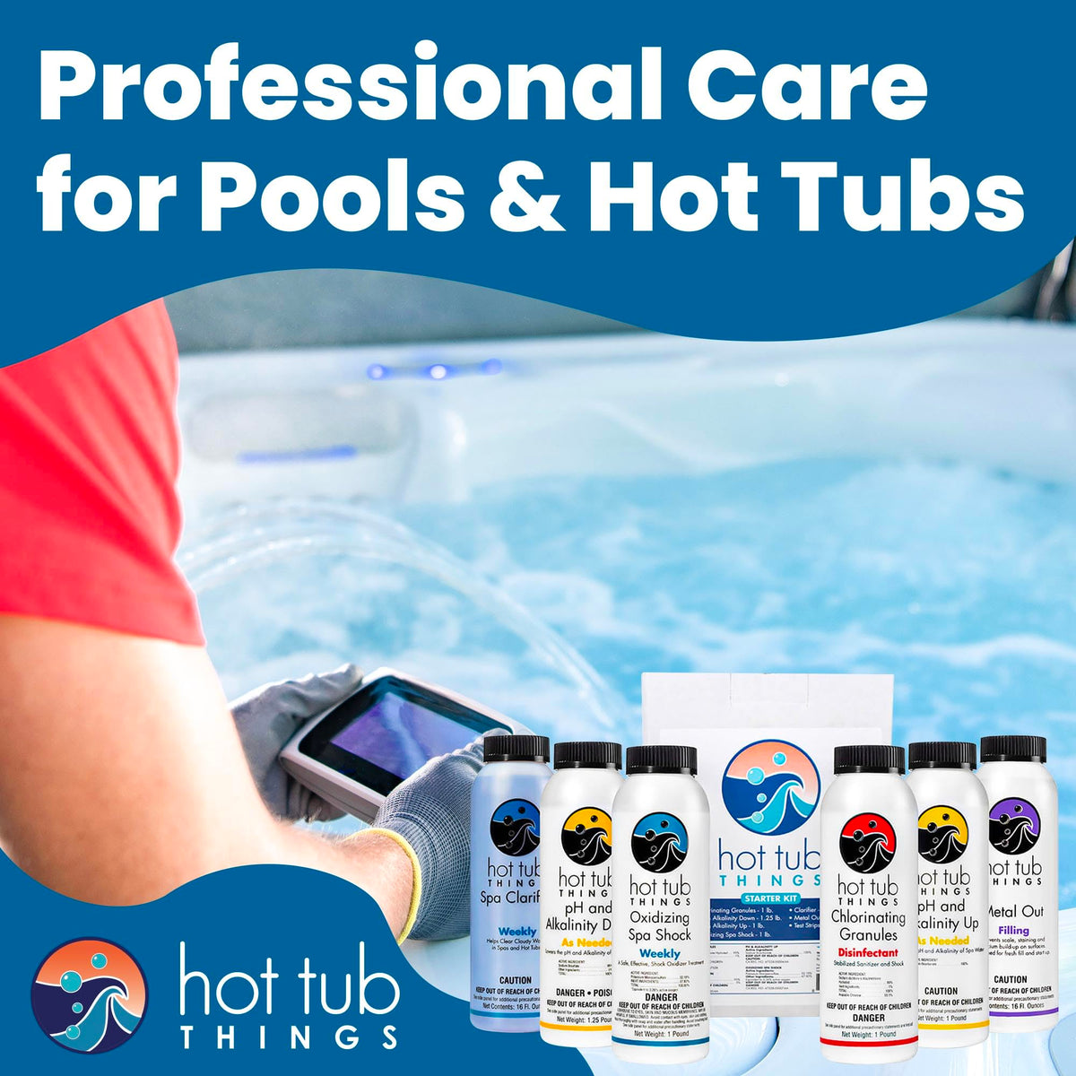 Hot Tub Things stain and buildup prevention 1 pint for protected surfaces