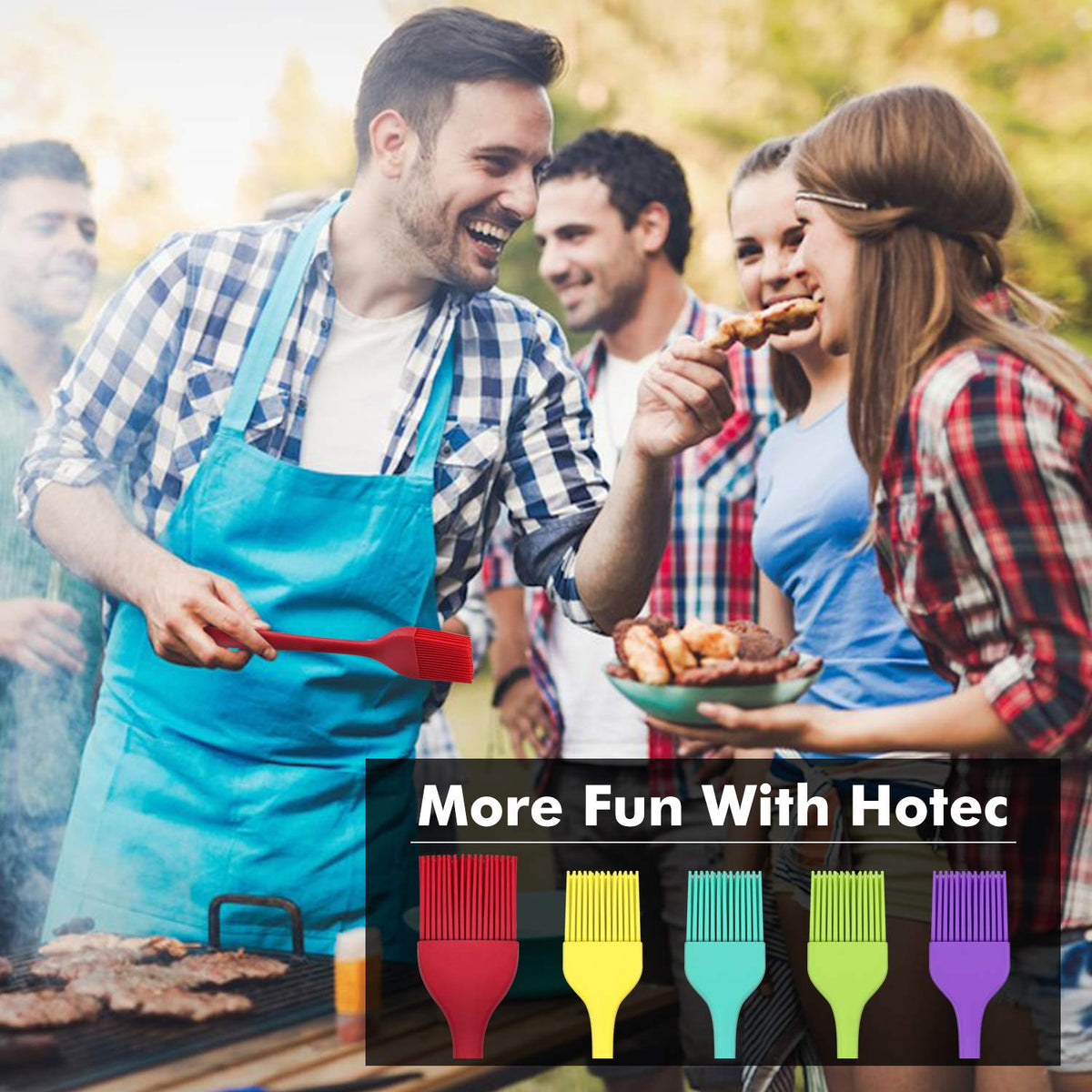 HOTEC color-coded brushes aid flavor separation and safe kitchen use
